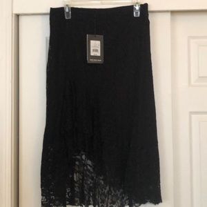 Hi low lace skirt